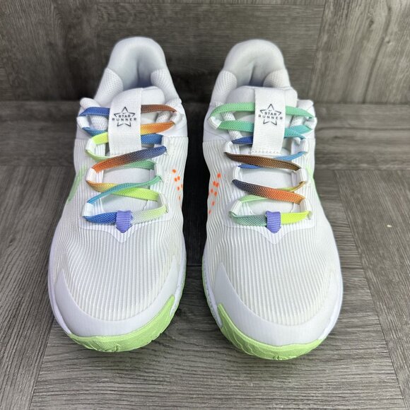 Nike Star Runner 4 Kids size 13 White Multicolored Lightweight Shoes - Picture 4 of 8
